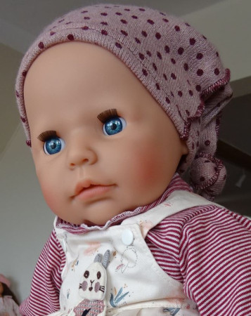 Baby JULCHEN Dája, design ateliér Wölfert, autorská hračka s látkovým tělem, Schildkröt, Německo, katalogové číslo 2252066